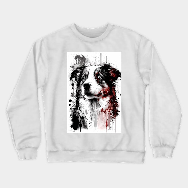 Australian Shepherd Portrait Crewneck Sweatshirt by TortillaChief